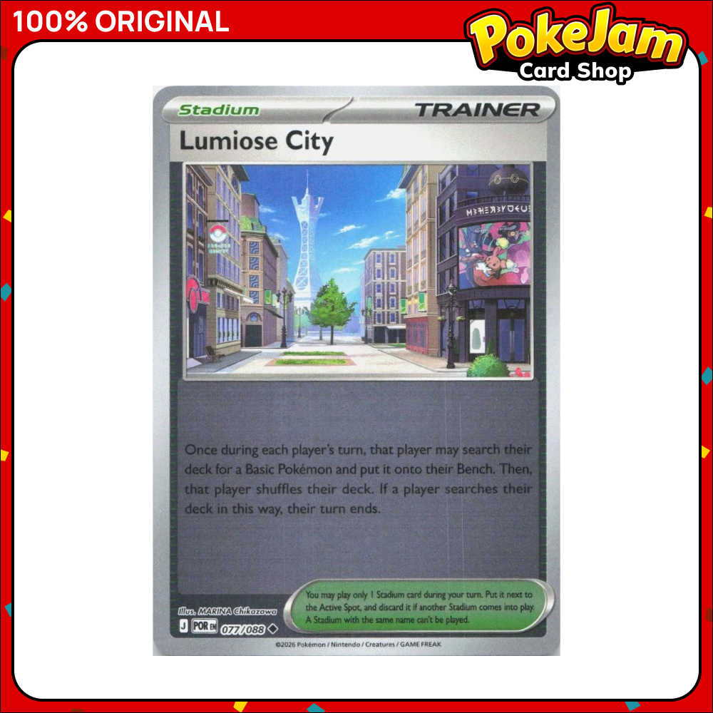 Lumiose City 77/88 - Reverse Hologram - Perfect Order - Pokemon Card