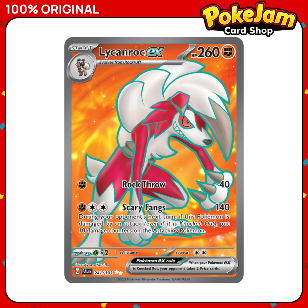 Lycanroc ex - 241/193 - Full Art Secret Rare - Scarlet & Violet: Paldea Evolved - Pokemon TCG
