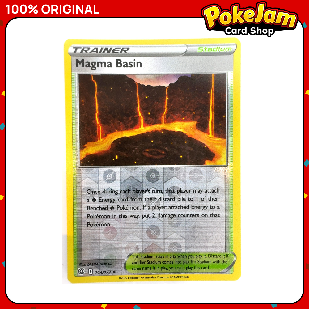 Magma Basin 144/172 - Reverse Hologram - Brilliant Stars - Pokemon Card