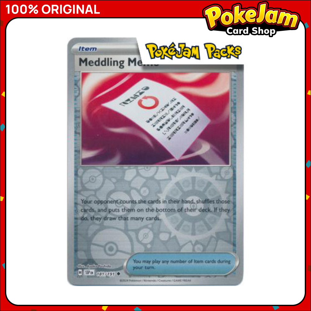 Meddling Memo - 181/191 - Uncommon Reverse Holo - Surging Sparks - Pokemon TCG