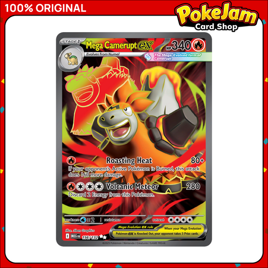 Mega Camerupt EX 156/132 - Full Art - Mega Evolution - Pokemon Card