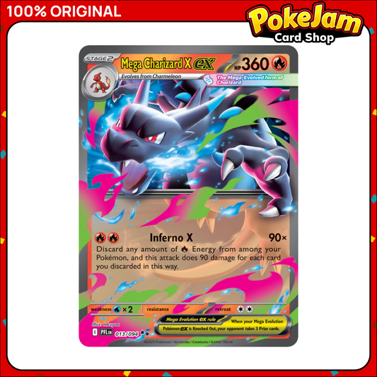 Mega Charizard X ex 13/94 - Double Rare - Phantasmal Flames - Pokemon Card