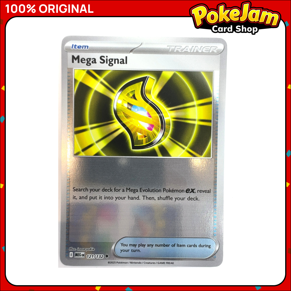 Mega Signal 121/132 - Reverse Hologram - Mega Evolution - Pokemon Card