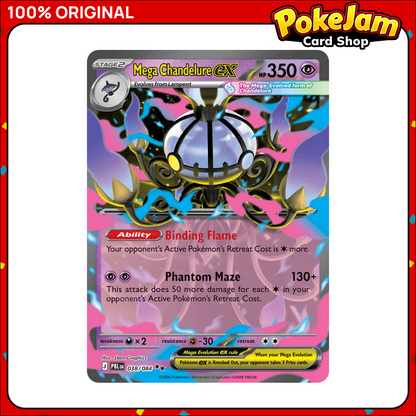 Mega Chandelure ex - 38/84 - Double Rare - Pitch Black