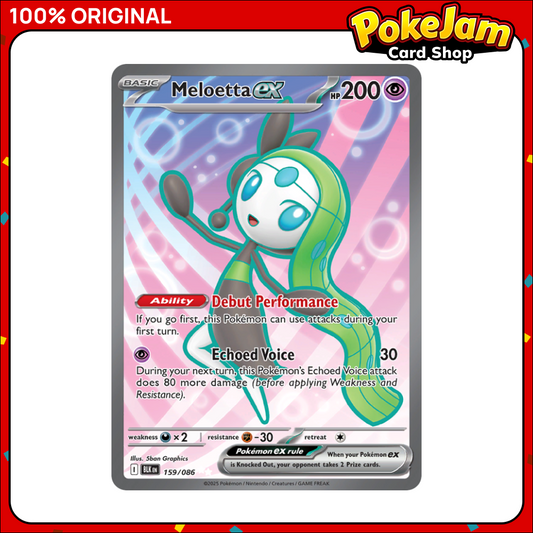 Meloetta ex 159/86 - Ultra Rare - Black Bolt - Pokemon Card