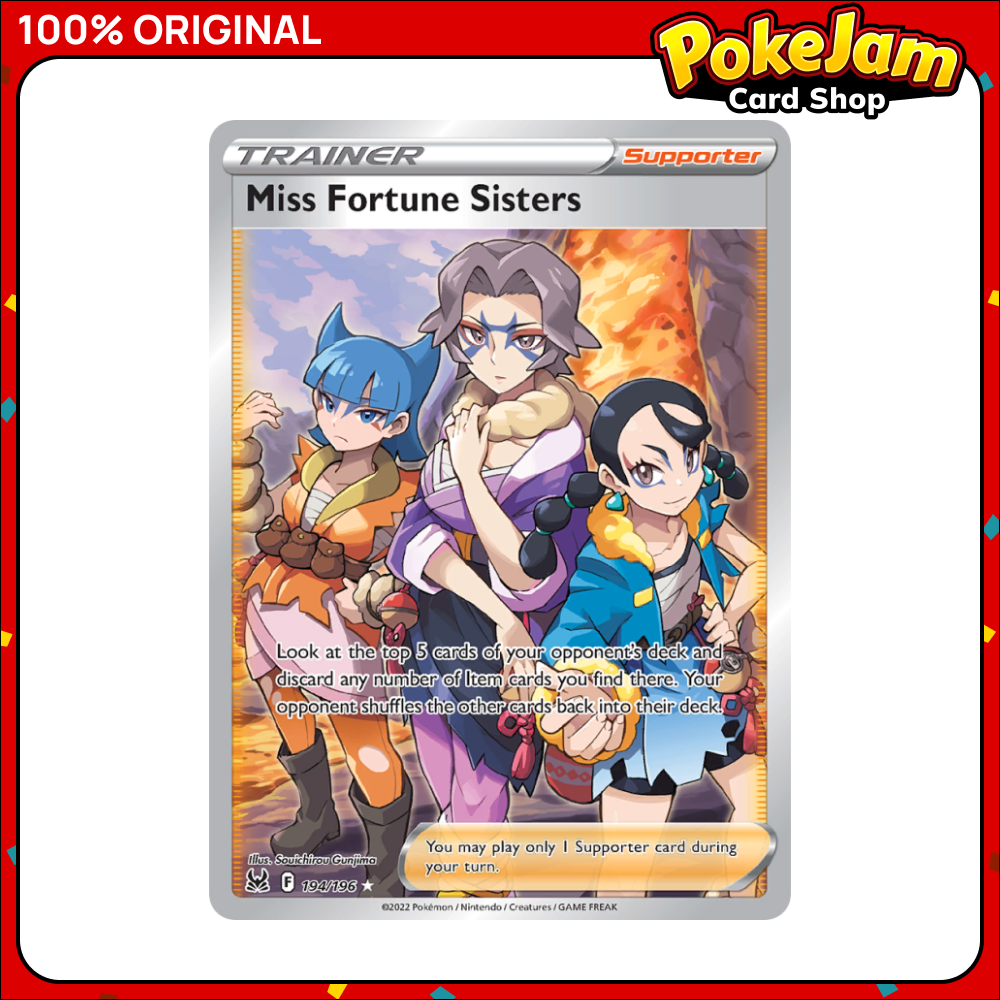 Miss Fortune Sisters 194/196 - Full Art - Lost Origin - Pokemon Card