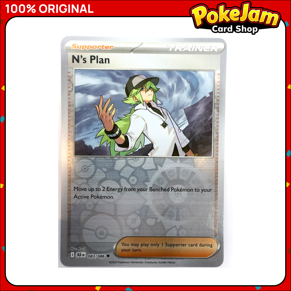 N's Plan 83/86 - Reverse Hologram - Black Bolt - Pokemon Card