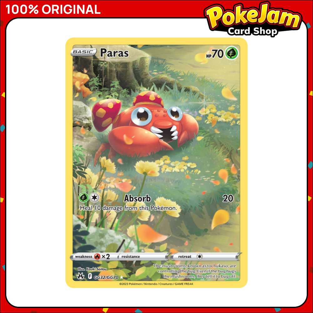 Paras - GG32/GG70 - Holo Rare - Crown Zenith - Pokemon TCG