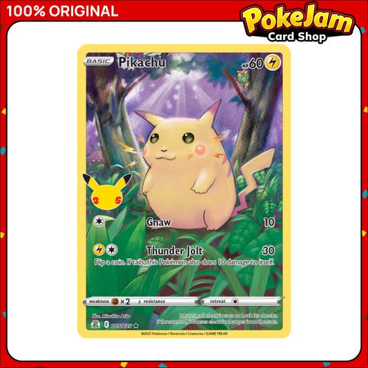Pikachu - 5/25 - Full Art Holo Rare - Celebrations - Pokemon TCG