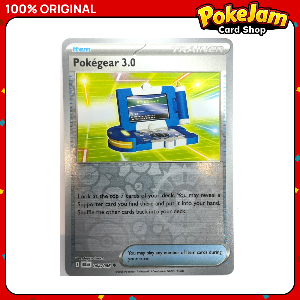 Pokegear 3.0 84/86 - Reverse Hologram - Black Bolt - Pokemon Card