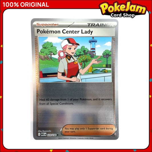 Pokemon Center Lady 123/132 - Reverse Hologram - Mega Evolution - Pokemon Card