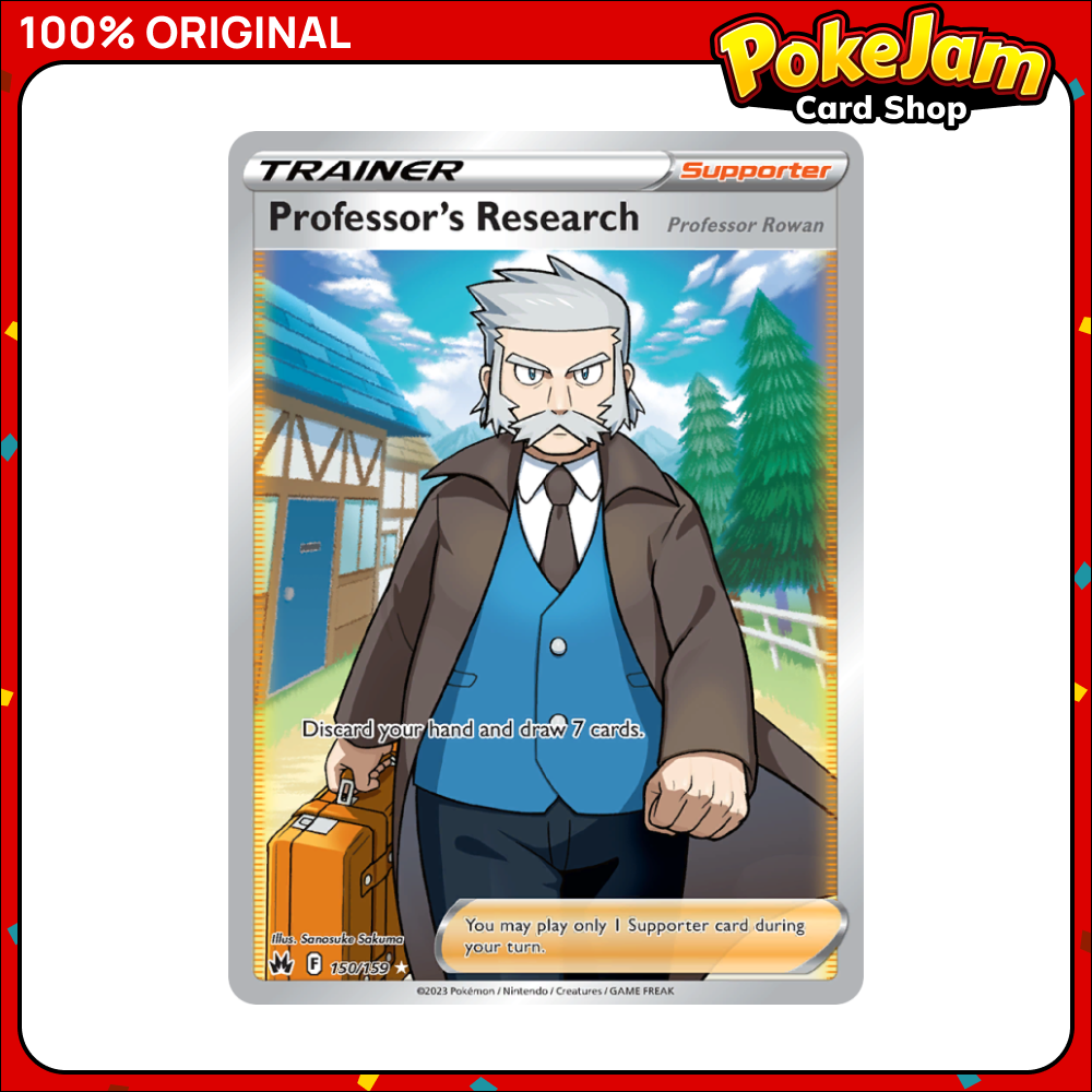 Professor's Research (Professor Rowan) 150/159 - Full Art - Crown Zenith - Pokemon Card