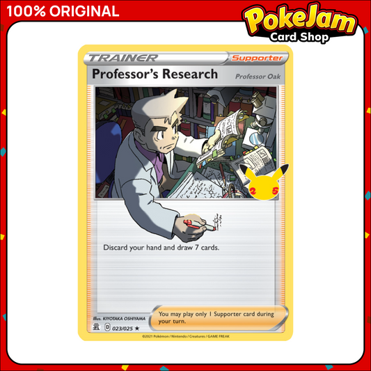 Professor's Research - 23/25 - Holo Rare - Celebrations - Pokemon TCG