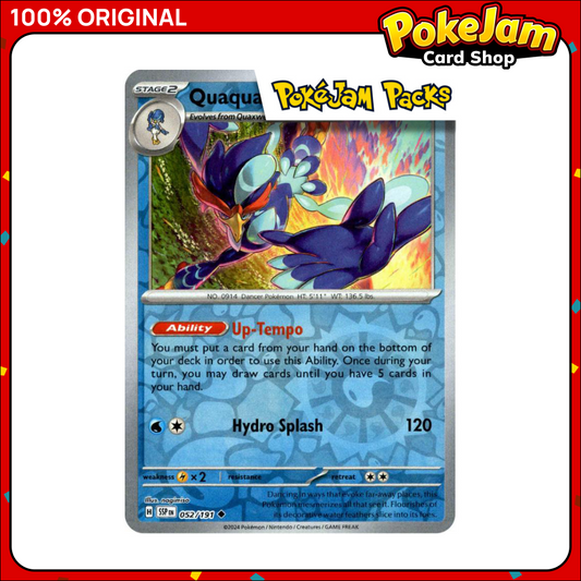 Quaquaval - 052/191 - Uncommon Reverse Holo - Surging Sparks - Pokemon TCG