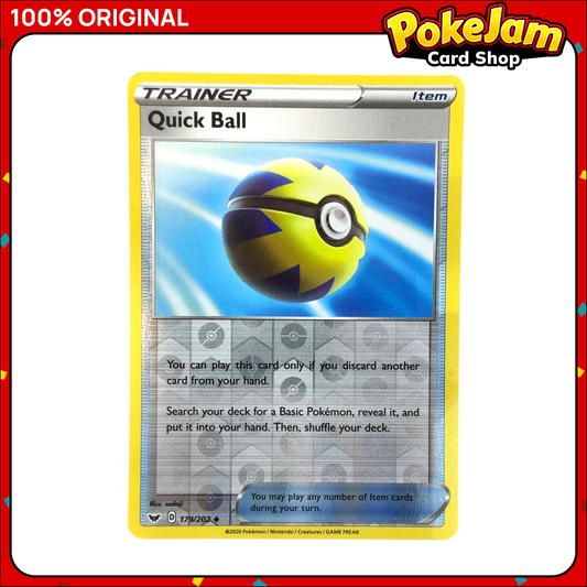 Quick Ball 179/202 - Reverse Hologram - Sword & Shield - Pokemon Card