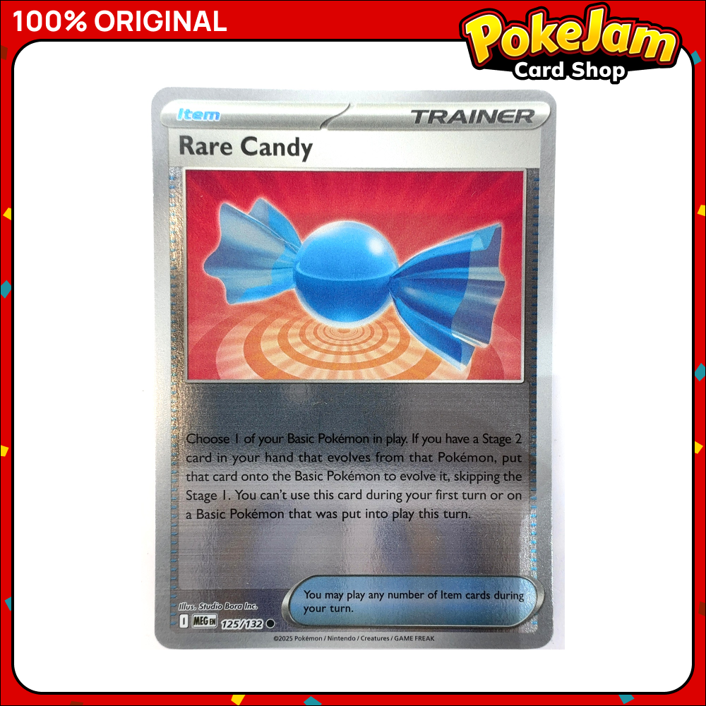 Rare Candy 125/132 - Reverse Hologram - Mega Evolution - Pokemon Card