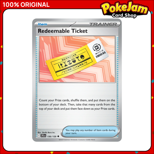 Redeemable Ticket 156/159 - Uncommon - Journey Together - Pokemon Card