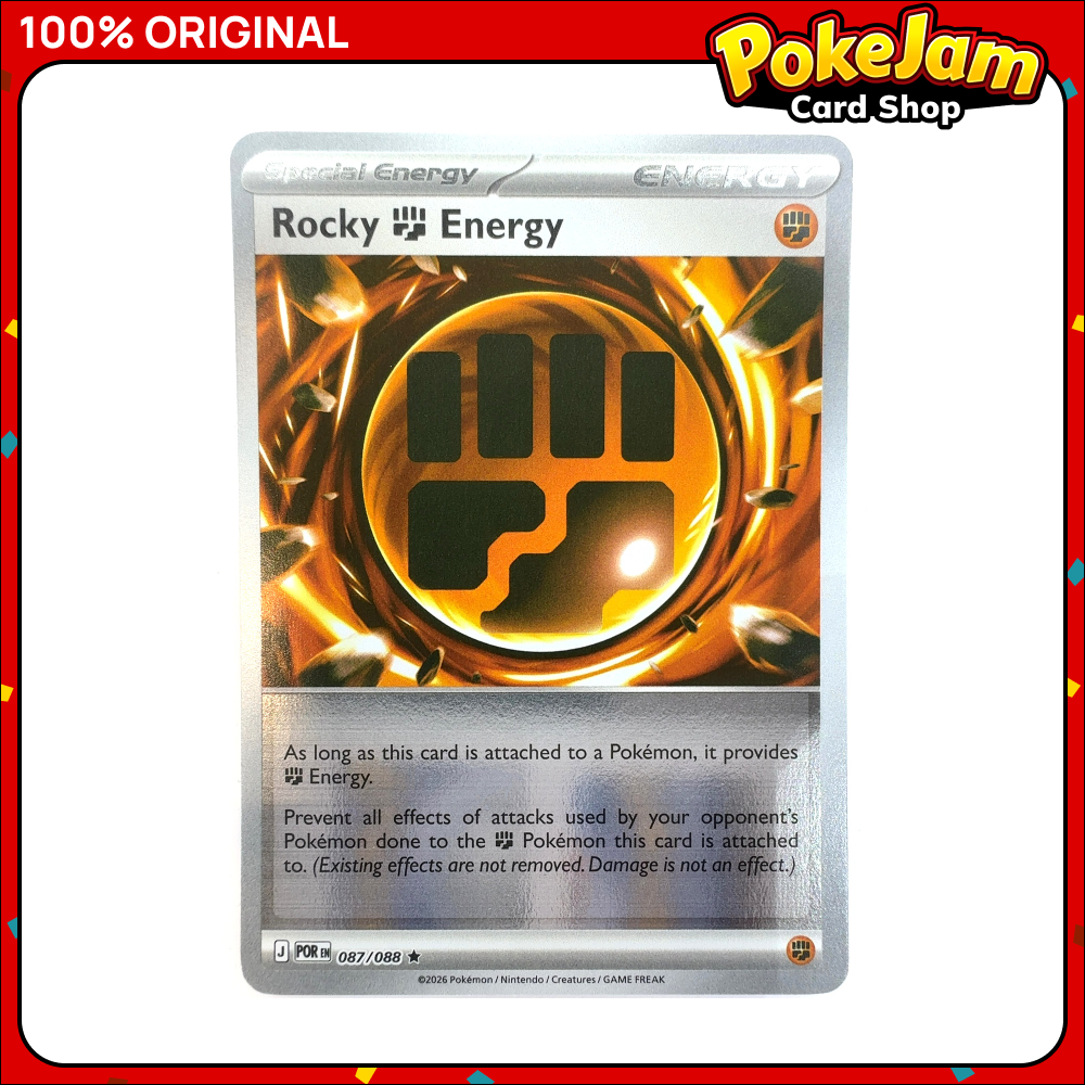 Rocky Fighting Energy 87/88 - Reverse Hologram - Perfect Order - Pokemon Card