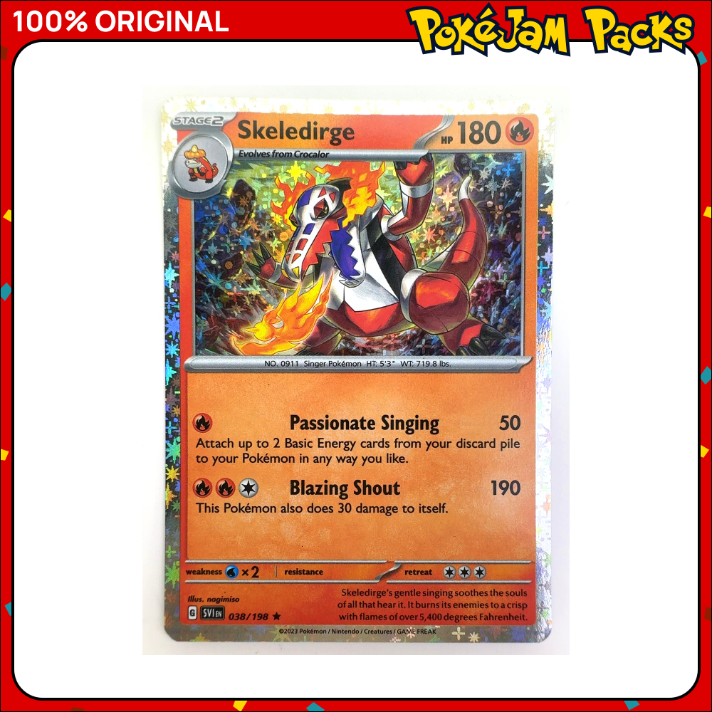 Skeledirge (Sparkle) - 38/198 - Sparkle Holo - Scarlet & Violet - Pokemon Card