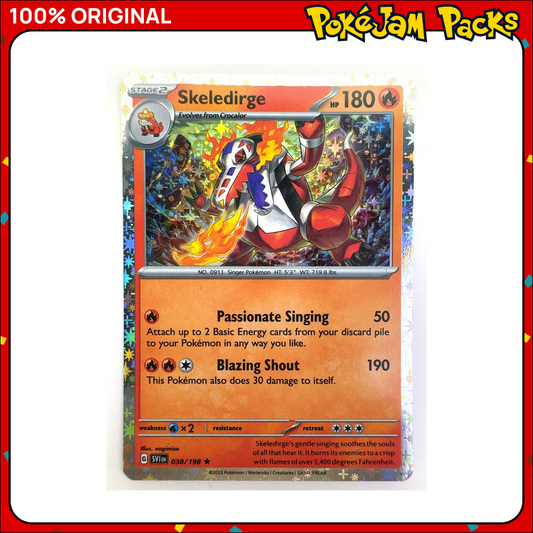 Skeledirge (Sparkle) - 38/198 - Sparkle Holo - Scarlet & Violet - Pokemon Card
