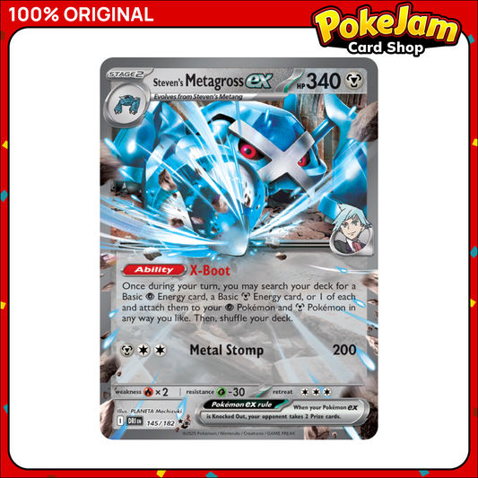 Steven's Metagross ex 145/182 - Double Rare - Destined Rivals - Pokemon Card