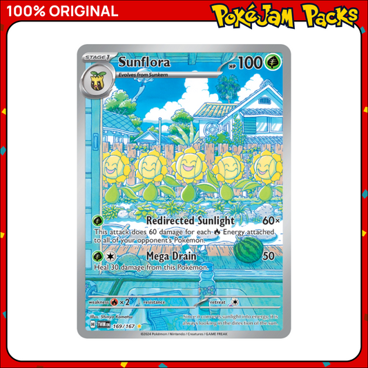 Sunflora - 169/167 - Illustration Rare - Twilight Masquerade - Pokemon Card
