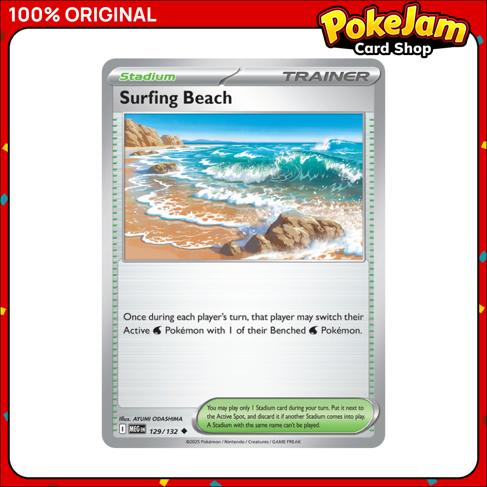 Surfing Beach 129/132 - Uncommon - Mega Evolution - Pokemon Card