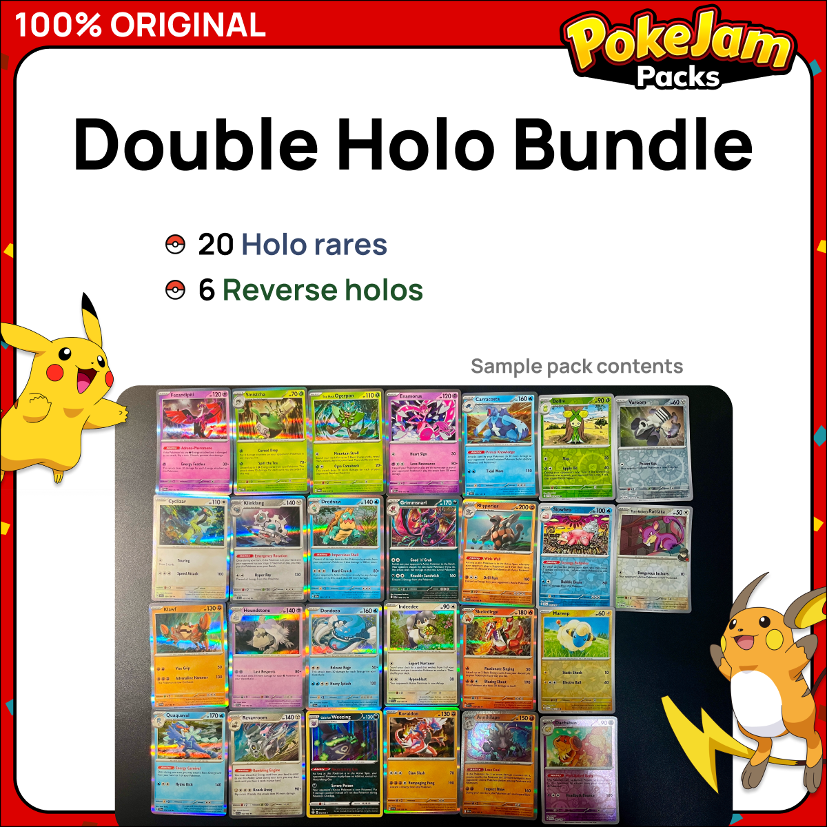 Pokémon Card Bundles - 40+ Authentic Card Pack with Guaranteed Rare - Perfect for Gifts & Collectors