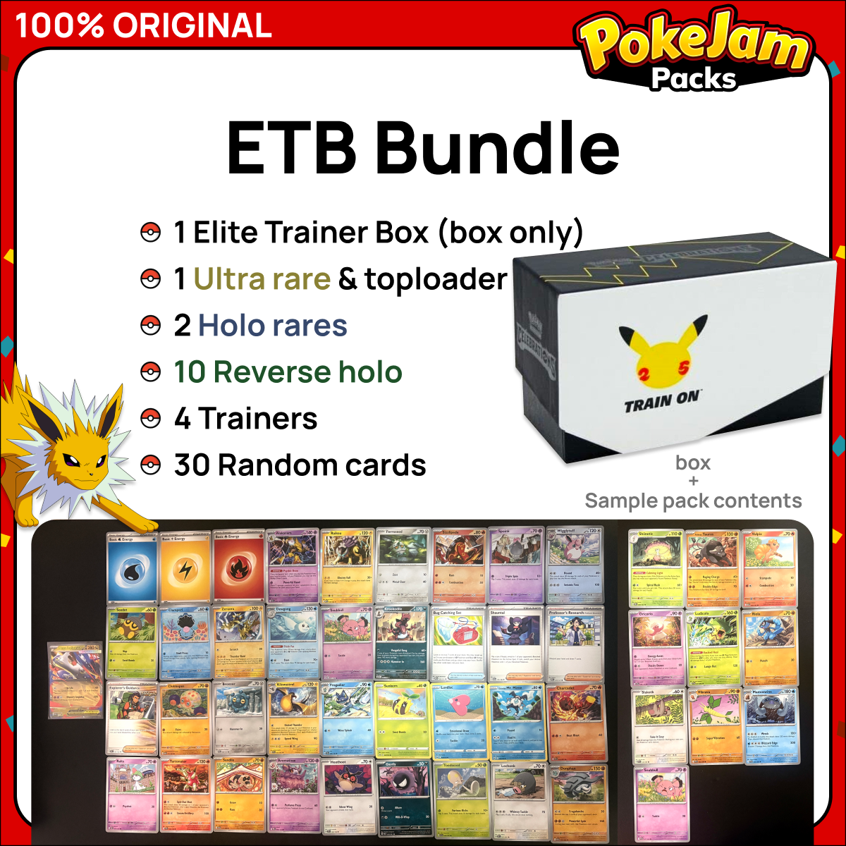 Pokémon Card Bundles - 40+ Authentic Card Pack with Guaranteed Rare - Perfect for Gifts & Collectors