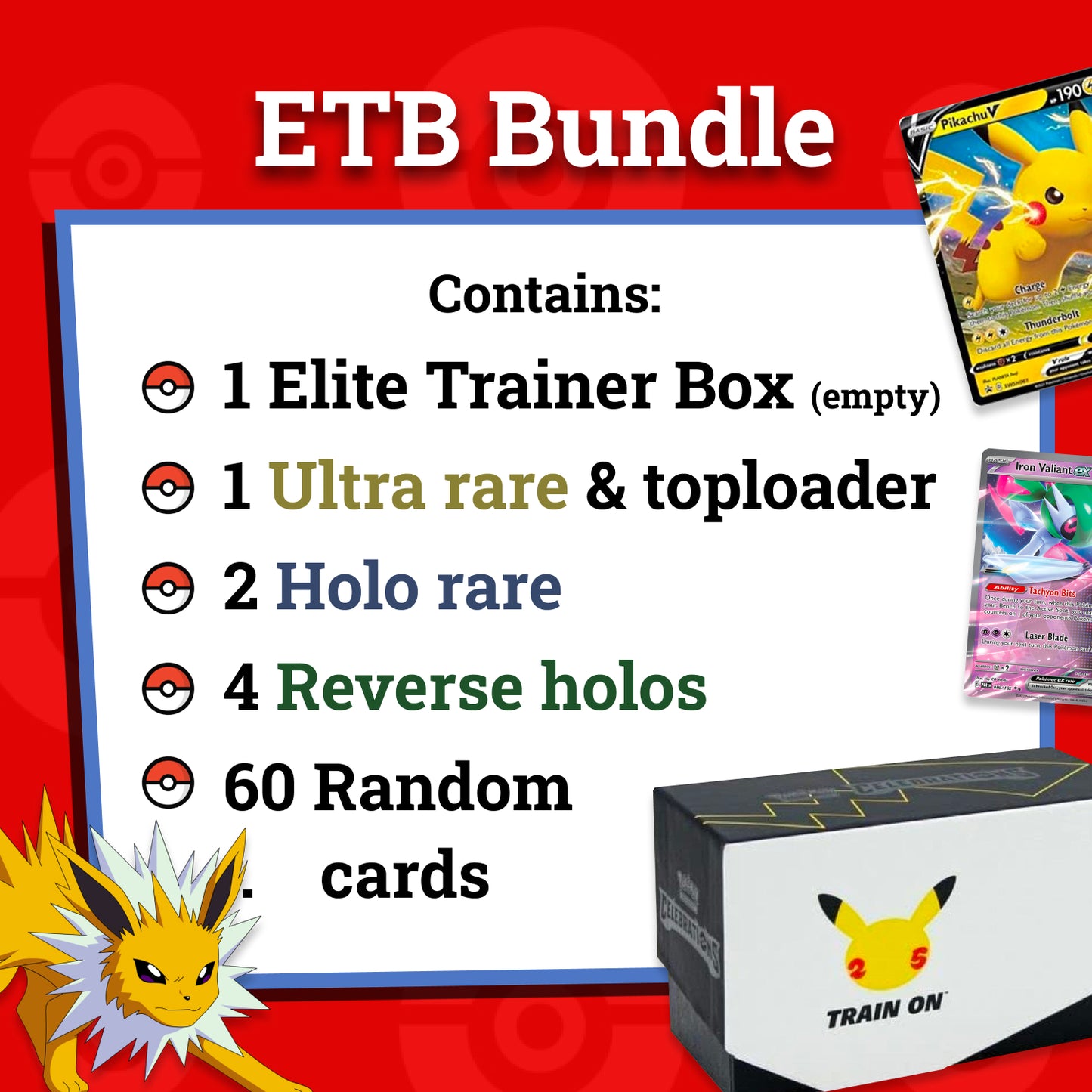 Pokémon Card Bundles - 40+ Authentic Card Pack with Guaranteed Rare - Perfect for Gifts & Collectors