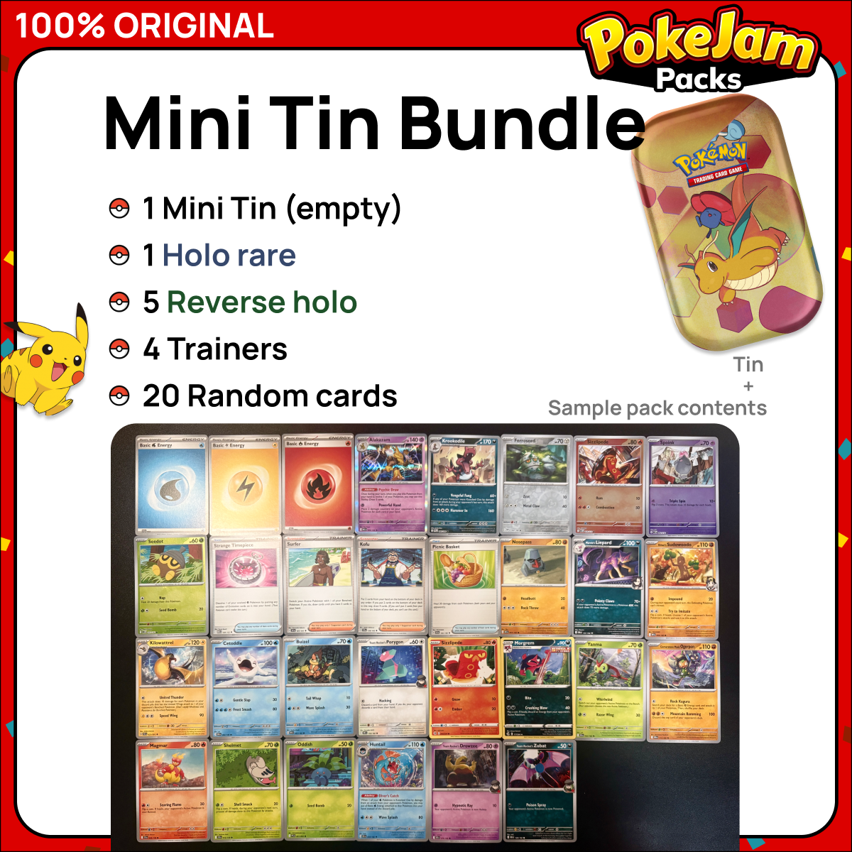 Pokémon Card Bundles - 40+ Authentic Card Pack with Guaranteed Rare - Perfect for Gifts & Collectors