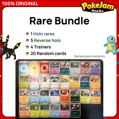 Pokémon Card Bundles - 40+ Authentic Card Pack with Guaranteed Rare - Perfect for Gifts & Collectors