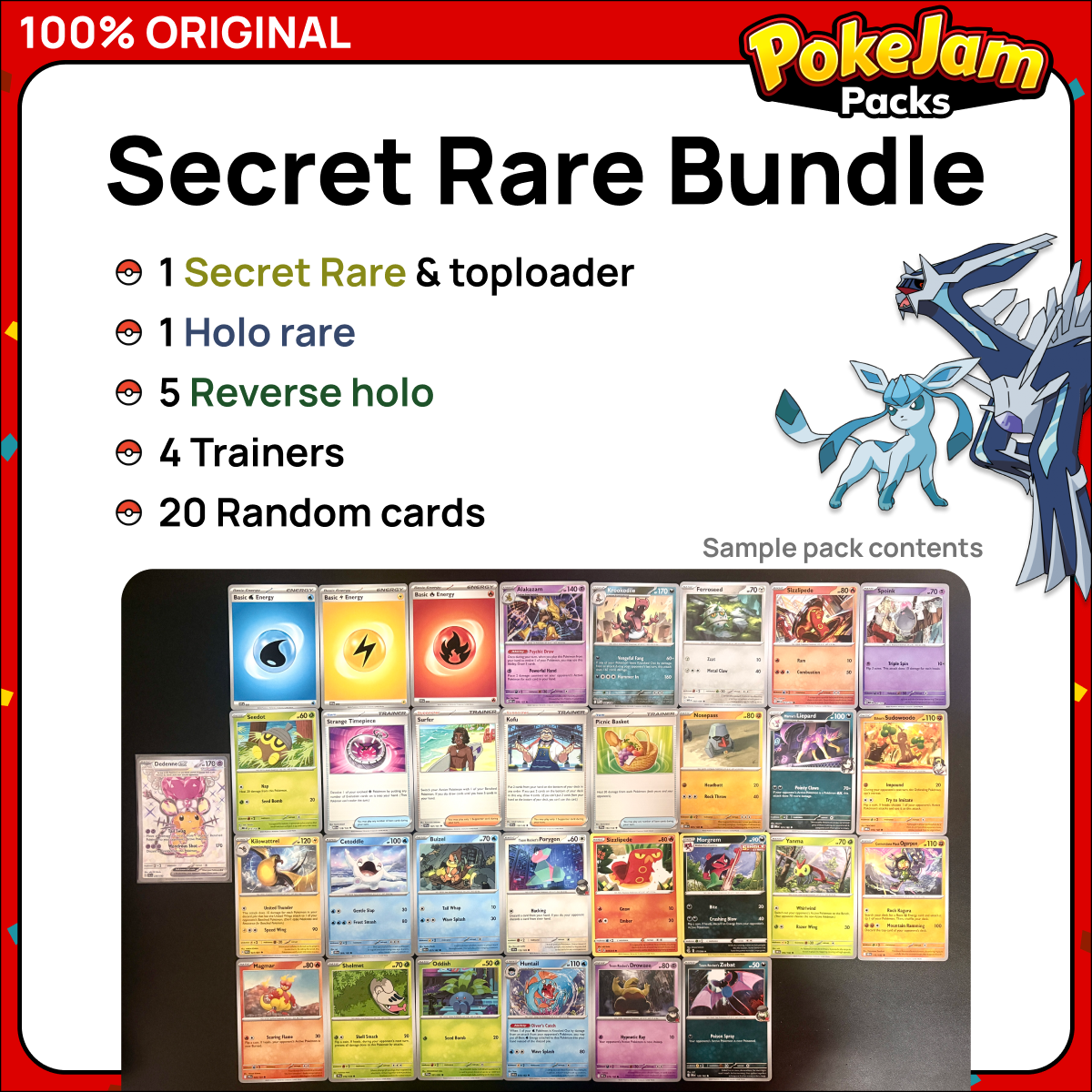 Pokémon Card Bundles - 40+ Authentic Card Pack with Guaranteed Rare - Perfect for Gifts & Collectors