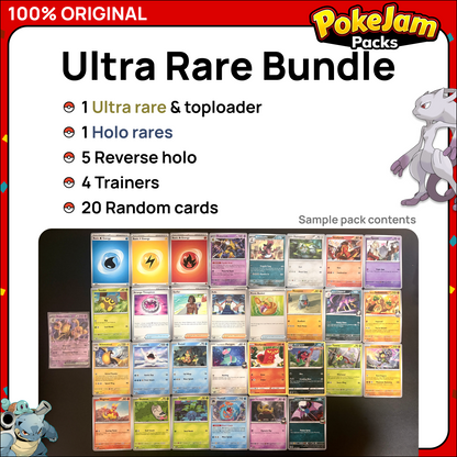Pokémon Card Bundles - 40+ Authentic Card Pack with Guaranteed Rare - Perfect for Gifts & Collectors