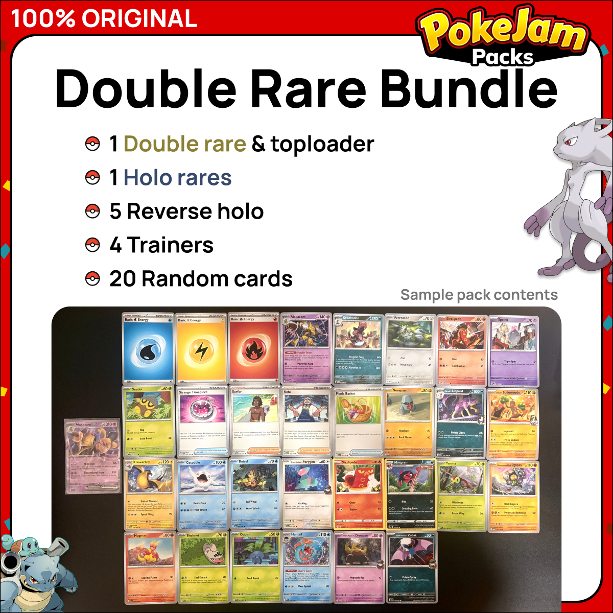 Pokémon Card Bundles - 40+ Authentic Card Pack with Guaranteed Rare - Perfect for Gifts & Collectors