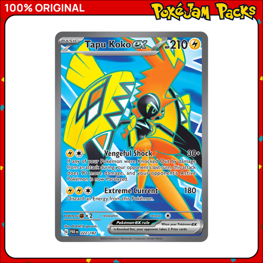 Tapu Koko ex - 222/182 - Ultra Rare - Paradox Rift - Pokemon Card