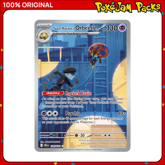 Team Rocket's Orbeetle - 198/182 - Illustration Rare - Destined Rivals - Pokemon Card
