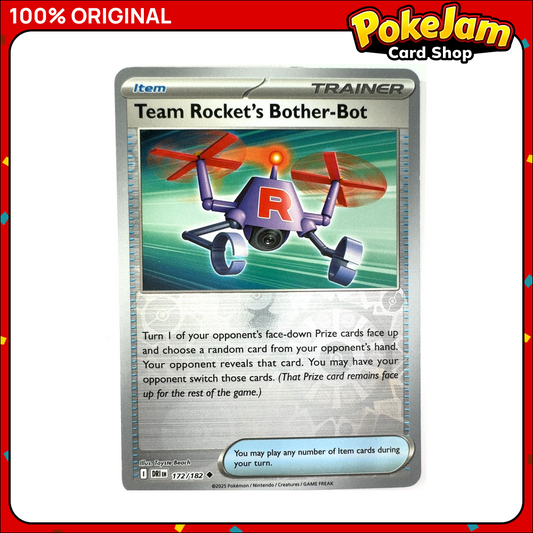 Team Rocket's Bother-Bot 172/182 - Reverse Hologram - Destined Rivals - Pokemon Card