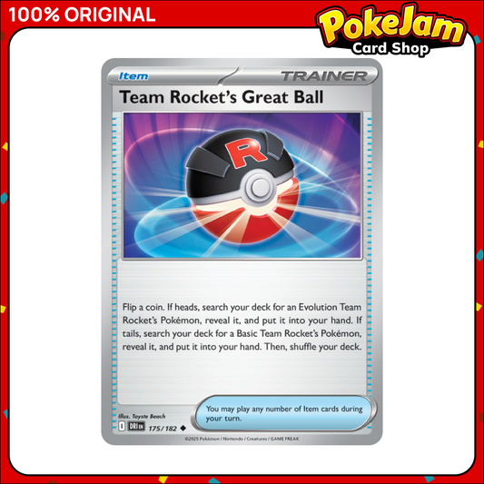 Team Rocket's Great Ball 175/182 - Uncommon - Destined Rivals - Pokemon Card