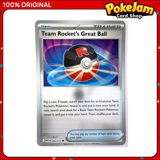 Team Rocket's Great Ball 205/217 - Reverse Hologram - Ascended Heroes - Pokemon Card