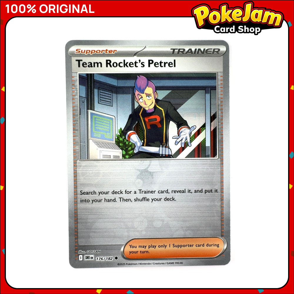 Team Rocket's Petrel 176/182 - Reverse Hologram - Destined Rivals - Pokemon Card
