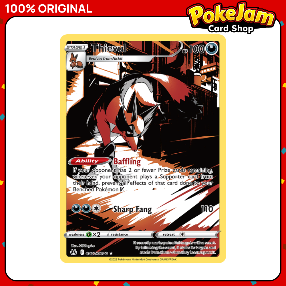 Thievul - GG17/GG70 - Holo Rare - Crown Zenith - Pokemon TCG