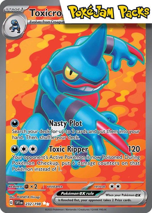 Toxicroak ex - 232/198 - Full Art Secret Rare - Scarlet & Violet (Base Set) - Pokémon TCG
