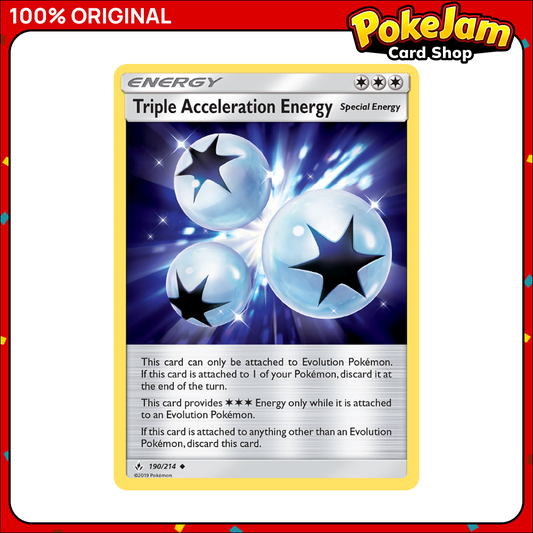 Triple Acceleration Energy 190/214 - Uncommon - Unbroken Bonds - Pokemon Card