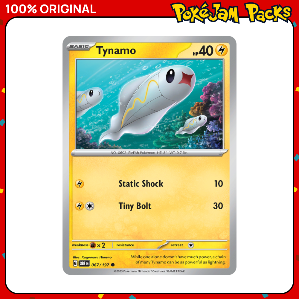 Tynamo - 67/197 - Common - Obsidian Flames - Pokemon Card