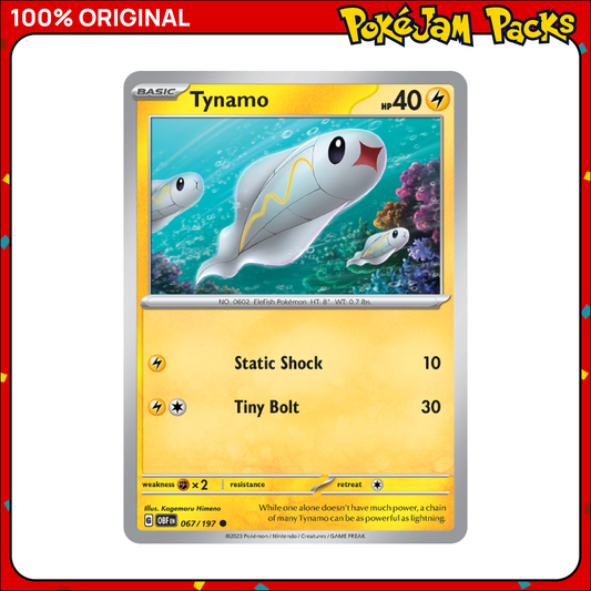 Tynamo - 67/197 - Common - Obsidian Flames - Pokemon Card