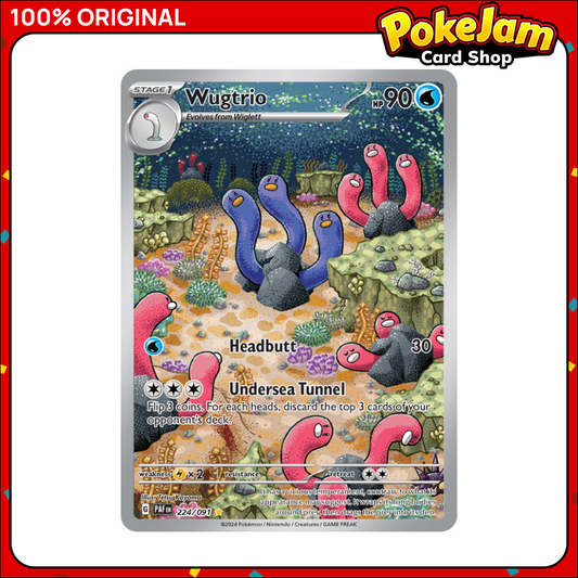Wugtrio - 224/091 - Illustration Rare - Paldean Fates - Pokemon TCG