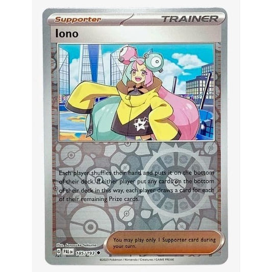 Iono - 185/193 - Uncommon Reverse Holo - Paldea Evolved - Pokemon TCG