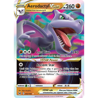 Aerodactyl VSTAR - 093/196 - Ultra Rare - Lost Origin - Pokemon TCG