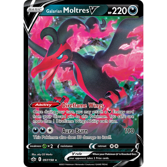 Galarian Moltres V - 097/198 - Ultra Rare - Sword & Shield: Chilling Reign - Pokémon TCG
